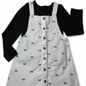 Black and White Bow Button-Down Dress and shirt
